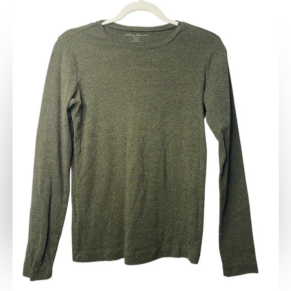 Eddie Bauer Tops - Eddie Bauer Olive Green Long Sleeve Crewneck Tee (Size M)